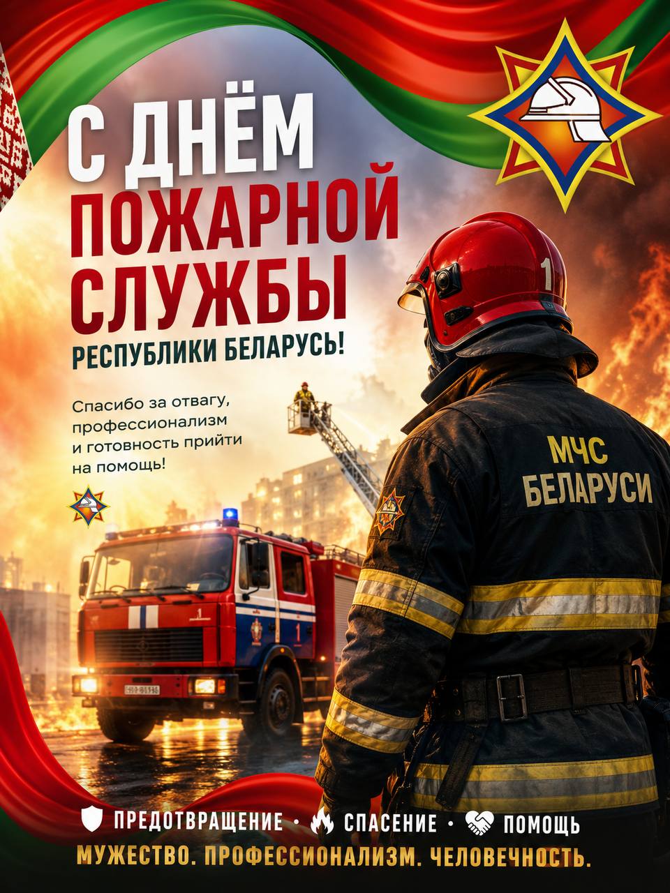 🚒 С Днём пожарной службы Республики Беларусь!