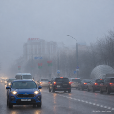 😶‍🌫️ Могилёв в тумане: водителей и пешеходов призывают к осторожности!